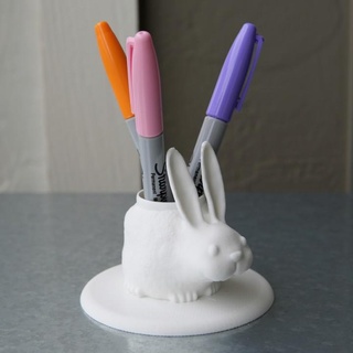 bunny pen holder philippe barreaud sharpie penholder sharpieholder bunnypenholder 3d print model - Mito3D
