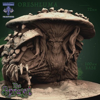 oreshluma fungal deity mammoth factory creature god monster plant mushroom elemental fungus spirit myconid gargantuan 3d print model - Mito3D