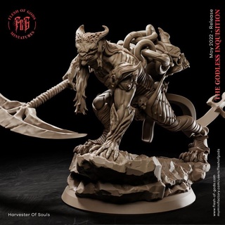 harvester souls - demon flesh gods creature dark devil fantasy hell monster rpg evil fiend dnd fleshofgods 3d print model - Mito3D
