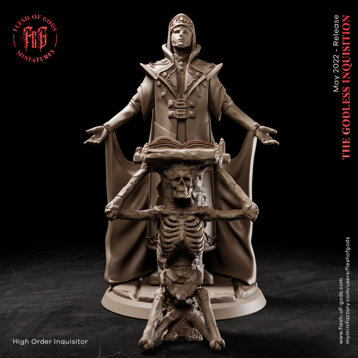 haute ordre inquisiteur PNJ chair dieux fantaisie Humain rpg prêtre Masculin religieux culte mage dnd clerc sorcier 3D print model - Mito3D