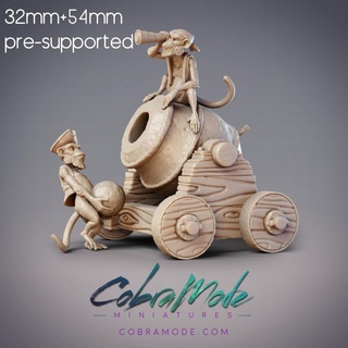 monkey mortar powder monkeys pre-supported cobramode Store cannon artillery supported cannonballs 3d print model - Mito3D