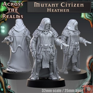 mutant citizen - heathen across realms rpg scifi tabletop chaos cultist civilian grimdark 3d print model - Mito3D