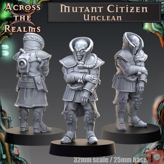 mutant citizen - unclean across realms gaming scifi tabletop cultist civilian grimdark 3d print model - Mito3D