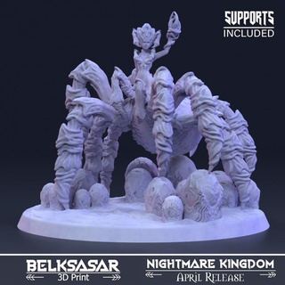 dreadnought darkness belksasar 3dprint claw board detailed fantasy monster realistic miniature spider boardgames boardgame legs web abomination patreon tail nightmare dnd stinger spiderwoman pincer bite32mm 3d print model - Mito3D
