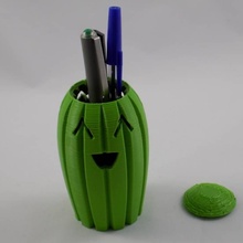 cactus pencil case & garden vase cactuscase 3d print model - Mito3D