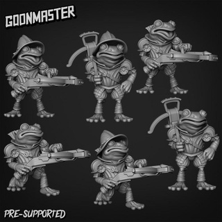 frog arbalest bundle goon master Tabletop Characters & Creatures Fantasy Universe knight mini soldier wargaming character miniature tabletop ranger crossbow dnd toad folk kin grung anthropamorphic 3d print model - Mito3D