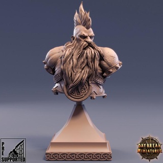 flint hammerfell bust - white ravens norrokk daybreak miniatures  Tabletop Tabletop Characters & Creatures Fantasy Universe Fan Art Busts bust display dwarf collector  3d print model - Mito3D