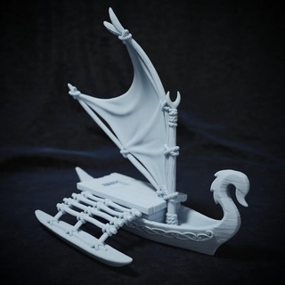 canoa suporte enseada espadas profundo cripta estúdios tampo mesa 3D imprimível terreno fantasia praia barco oceano rpg mar marinho d dnd maori 3d print model - Mito3D