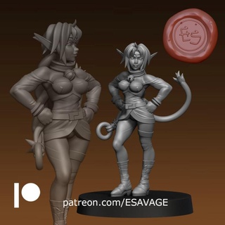 aya cat girl monk - 32mm dnd ethantsavage Tabletop Characters & Creatures Fantasy Universe Anime Manga anime shifter tabaxi presupported catgirl 3d print model - Mito3D