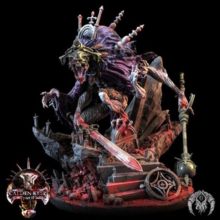 aethelric undying lord calden bestiarum miniatures boss horror monster undead tabletop lovecraft dungeon werewolf bloodborne dnd 32mm 3d print model - Mito3D