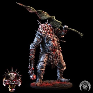 ressurected goliath bestiarum miniatures boss giant horror undead warrior guardian defender dungeon abomination darksouls crypt necromancy soulslike 3d print model - Mito3D