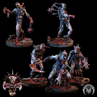 tormented souls x5 bestiarum miniatures undead zombie dungeon revenant prisoner torturer 3d print model - Mito3D
