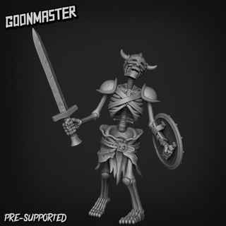 skeleton warrior 3 goon master Tabletop Characters & Creatures Fantasy Universe army bone fighter monster soldier undead zombie banner evil mushroom tabletop summon dnd follower fungi necromancer swamp bog 3d print model - Mito3D