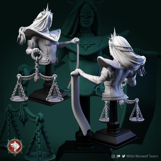 ni bust pre-suppported white werewolf tavern  Tabletop Tabletop Characters & Creatures Fantasy Universe Fan Art Busts bust celestial busts  3d print model - Mito3D