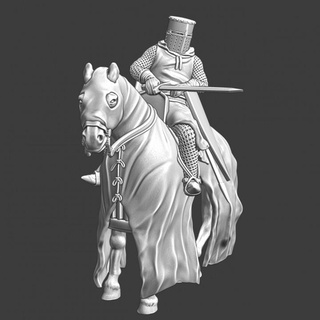 medieval mounted teutonic knight - tribute northern crusades miniatures Tabletop Characters & Creatures Historical Universe printable figurine model soldier warrior miniature tabletop toysoldier templar 28mm lake crusader peipus 1242 3d print model - Mito3D