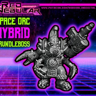 space orc brundleboss red nebular Tabletop Characters & Creatures Sci-Fi Universe alien bug retro hybrid cult scifi ant greenskin nid 3d print model - Mito3D