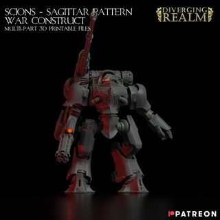 scion - sagittar war construct divergingrealm Tabletop Characters & Creatures Sci-Fi Universe scions 3d print model - Mito3D