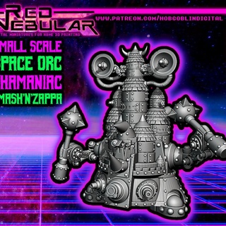 retro espaço orc xamânico smash 39 n zappa 8 10mm escala vermelho nebular tampo mesa personagens criaturas Sci Fi universo veículos maquinas robô scifi mech colosso pele verde Garagnt 3d print model - Mito3D