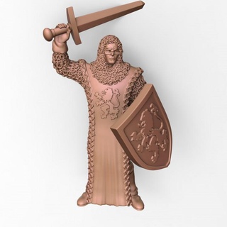 leonardo medieval estrondo teoria brotos 3d miniaturas tampo mesa personagens criaturas fantasia universo cavaleiro templário zumbicida 3d print model - Mito3D