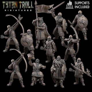 northern guard bundle pre-supported tytantroll miniatures Store dragons dungeons fantasy minis pack dungeon dnd 32mm 3d print model - Mito3D