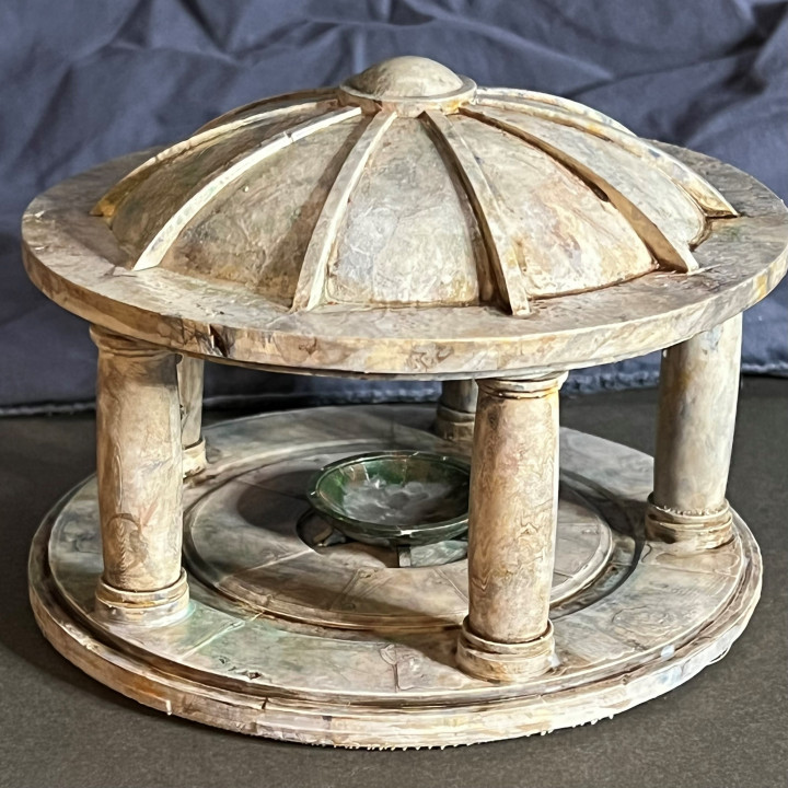 calcul belvédère Jessé table 3D imprimable terrain fantaisie ancien bâtiment structure paysage piliers 3D print model - Mito3D