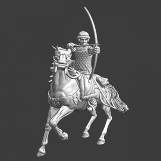 medieval teutonic auxiliary mounted archer northern crusades miniatures Tabletop Characters & Creatures Historical Universe battle figurine model wargaming miniature warfare tabletop cavalry 28mm lake peipus 3d print model - Mito3D