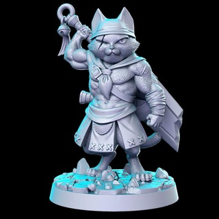morley vagare cat warrior 32mm dnd rn estudio fan arte tavolo personaggi creature fantasia universo rpg 3d print model - Mito3D