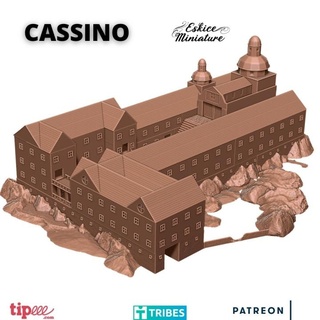 mont cassino imenso cenário Eskice miniatura tampo mesa 3D imprimível terreno açao parafuso Itália ww2 jogo guerra Cassino 3d print model - Mito3D