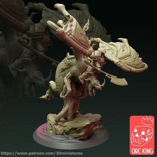 blight dragon supported orc king studio Tabletop Characters & Creatures Fantasy Universe 40k guard war warhammer lord death daemon warhammer40k mortarion deathguard primarch lordofwar nurgke 3d print model - Mito3D