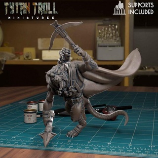ratman crossbow 01 pre-supported tytantroll miniatures Store dragons dungeons fantasy giant scale rat shadow minis pack dnd 32mm vermintide encounters ratmen vermin ratpack cr1 3d print model - Mito3D