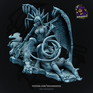 succubus queen 175mm bulkamancer sculpts Tabletop Characters & Creatures Fantasy Universe demon game character tabletop pathfinder 3d print model - Mito3D