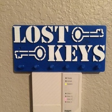 lost - key rack & garden keyrack 3d print model - Mito3D