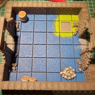 dungeon room monsters lair phillip hackett Tabletop 3D Printable Terrain Fantasy board games miniatures table top warhammer open 2 boardgames tabletop openforge forge tiles quest dnd rpg warhammerquest 3d print model - Mito3D
