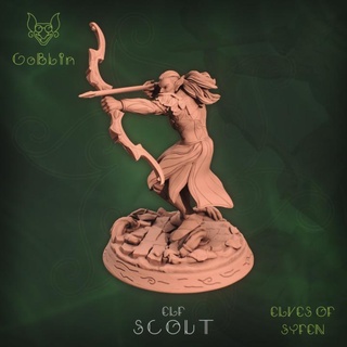 elf scout 2 - elves syfen goblin art studios Tabletop Characters & Creatures Fantasy Universe archer figurine games highdetail miniatures rpg toys warhammer painting hammer 3dprinting boardgame tabletop dnd 3dminiature 3d print model - Mito3D