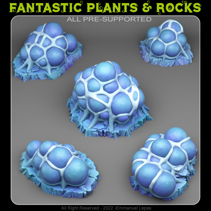 gelo aranha ovos fantástico plantas pedras tampo mesa 3D imprimível terreno fantasia resina emmanuel 4k espalhar tribo Solte apoiado 8k 6k 3D print model - Mito3D