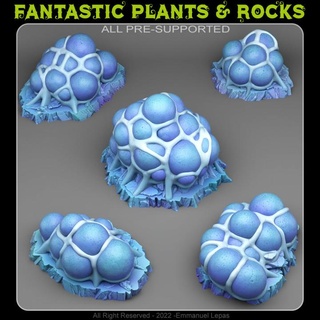 glace araignée œufs fantastique plantes rochers table 3D imprimable terrain fantaisie résine Emmanuel 4k dispersion tribu prise charge 8k 6k 3d print model - Mito3D