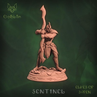 sentinel 1 male - elves syfen goblin art studios Tabletop Characters & Creatures Fantasy Universe elf figurine games highdetail miniatures rpg toys warhammer painting hammer 3dprinting boardgame tabletop scout dnd 3dminiature 3d print model - Mito3D