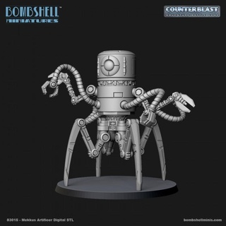 mekkus artificer bombshell miniatures  Tabletop Tabletop Characters & Creatures Sci-Fi Universe Tabletop Tabletop Vehicles & Machines droid robot mech  3d print model - Mito3D