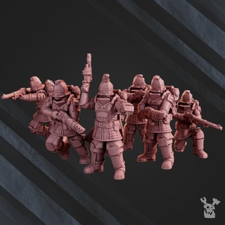 dawnguard infantry squad + modular update dakkadakkastore Tabletop Characters & Creatures Sci-Fi Universe 3d print hands warhammer backpack miniature weapons 3dmodel tabletop arms wargame 28mm warhammer40k bits heads wh40k bodies kill team imperial guard solar auxilia astra militarum 3d print model - Mito3D
