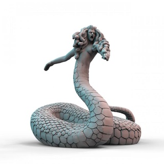 medusa pre-supported print minis ancient greek legend mythology snakes perseus venomous gorgo gorgons 3d print model - Mito3D
