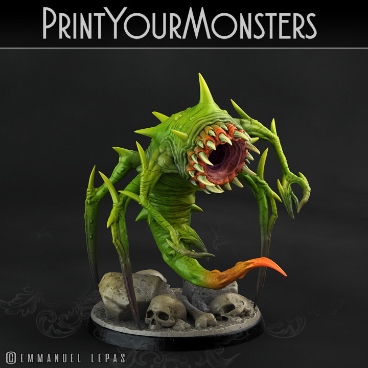 vazio tirano 1 printyourmonsters loja impressão jogos monstro rpg martelo guerra Minhoca resina vermes monstros tampo mesa patreon emmanuel descobridor 4k tribo Solte apoiado 8k 6k 3D print model - Mito3D