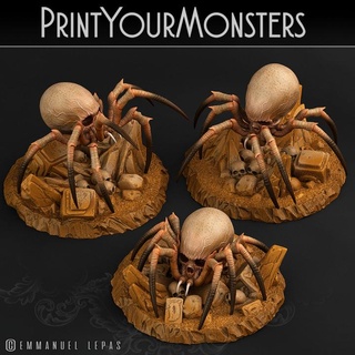 3 calota craniana eremita aranhas printyourmonsters impressão monstro conjunto crânio aranha monstros pacote patreon agrupar emmanuel tribo Solte 3d print model - Mito3D