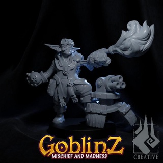 goblin artificer ember smith creative Tabletop Characters & Creatures Fantasy Universe hero wargaming engineer mechanic dnd adventurer greenskin 3d print model - Mito3D