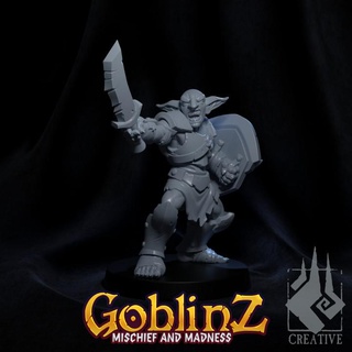 goblin fighter ember smith creative Tabletop Characters & Creatures Fantasy Universe hero knight wargaming warrior dnd adventurer mordheim 3d print model - Mito3D