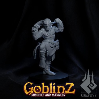 goblin monk ember smith creative Tabletop Characters & Creatures Fantasy Universe fighter hero wargaming dnd adventurer brawler shaolin 3d print model - Mito3D
