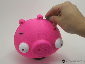 3d printing charity- angry birds piggy bank & garden money charity angrybirds piggybank 3d print model - Mito3D