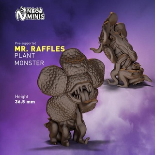 pre supported plante monstre naga minis table personnages créatures fantaisie univers mini rpg compagnon miniature donjons Dragons flore dnd familier tombola 3d print model - Mito3D