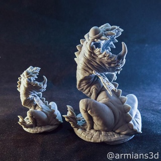 spaventoso draghi 1 Armin ragazzone Drago fantasia statua miniatura sla resina presupposto 3d print model - Mito3D