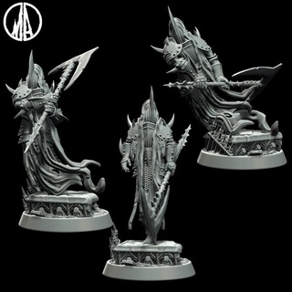 corrupted fiend - lost souls 3 poses monolith arts Tabletop Characters & Creatures Fantasy Universe axe fantasy ghost lotr evil wraith soul spirit ringwraith 3d print model - Mito3D