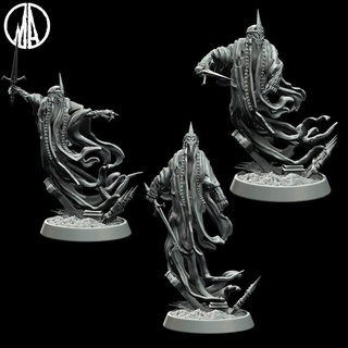 damned spirit - lost souls 3 poses monolith arts Tabletop Characters & Creatures Fantasy Universe fantasy ghost lotr evil wraith soul ringwraith hag 3d print model - Mito3D